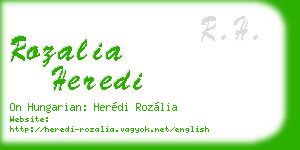 rozalia heredi business card