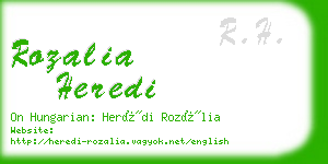 rozalia heredi business card